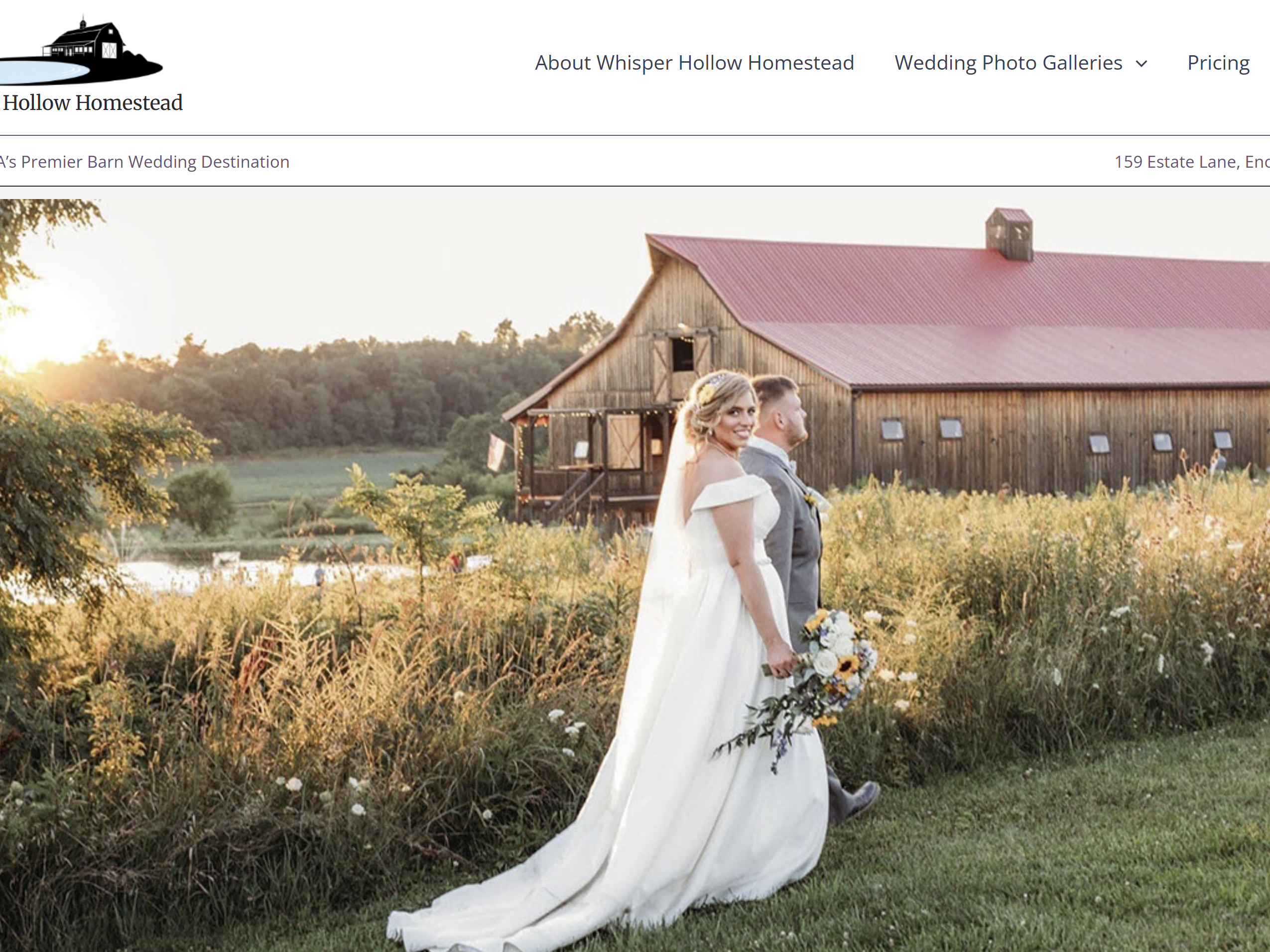 wedding venue website